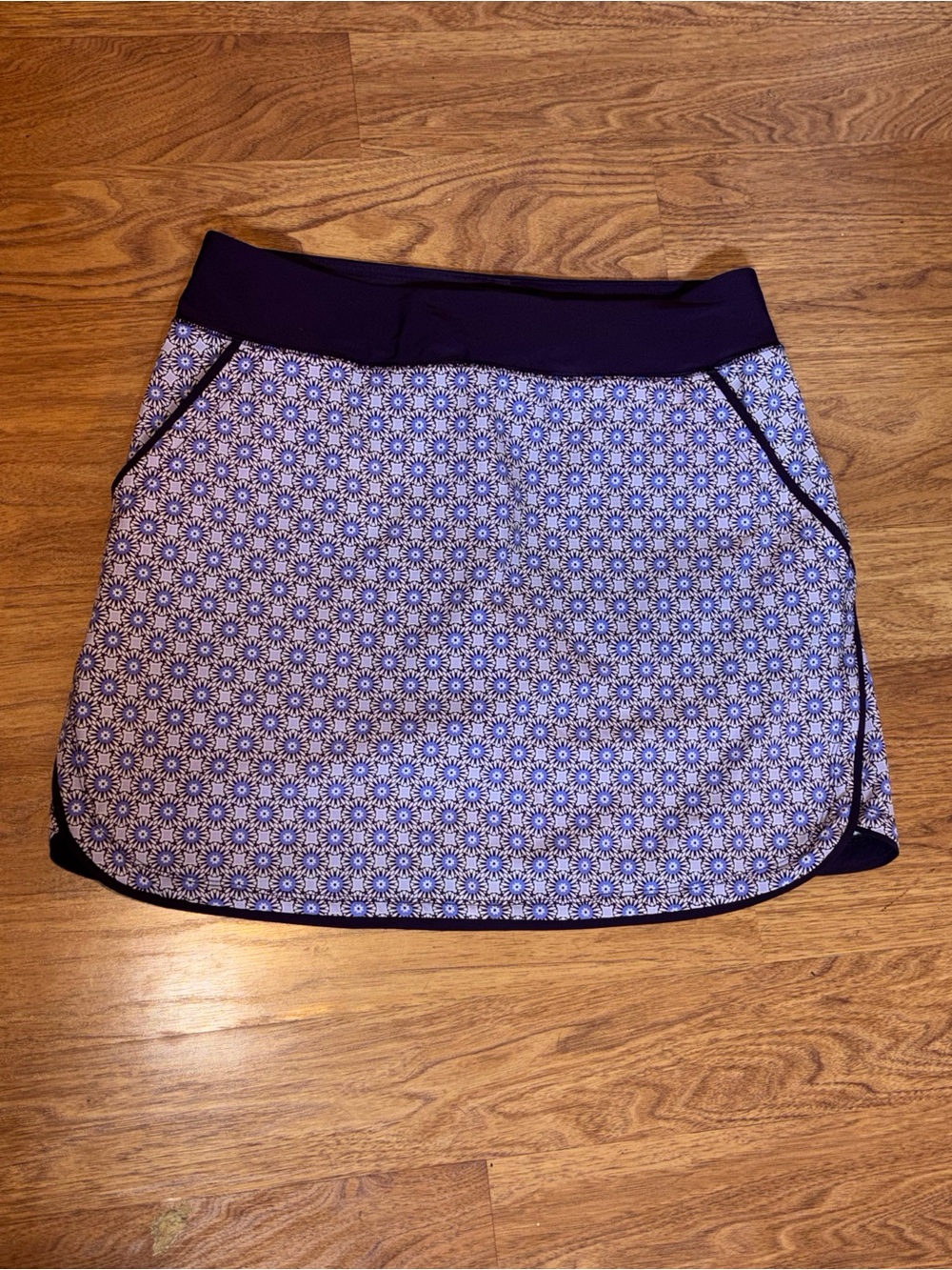 Lands’ End Purple Patterned Women's Swim or Athletic Skort